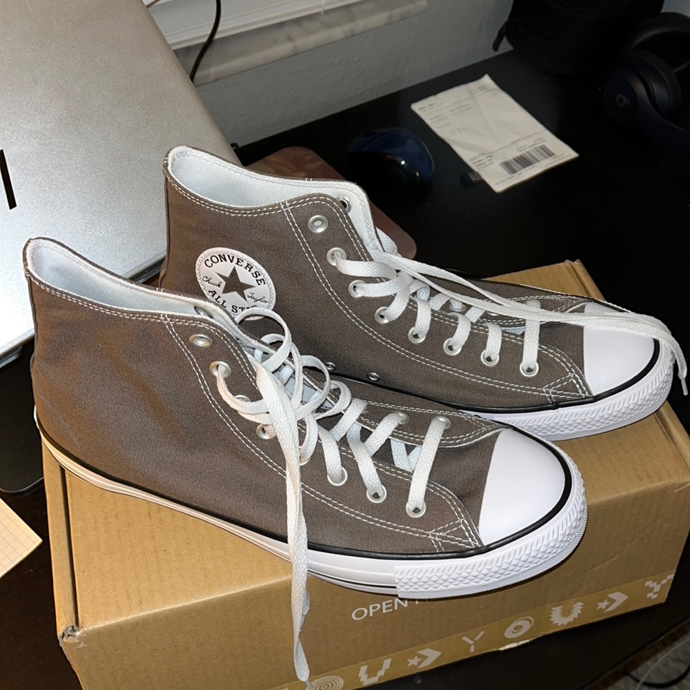 Charcoal Converse All Star High Top Chuck Taylors